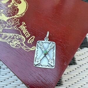 Dan Dodson Dog Tag Turquoise Pendant